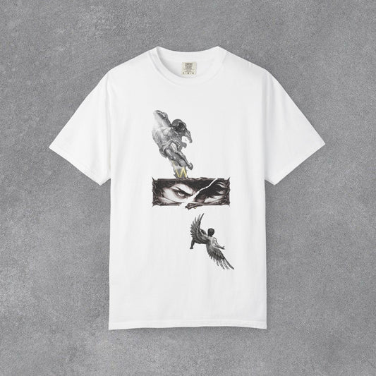 Copy of Angel Wings and Eyes T-Shirt | Graphic Tee with Angel Sketches