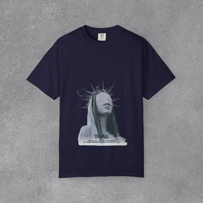 Copy of Blindfolded Statue Crown t-shirt | Surreal Portrait Tee, Monochrome Art