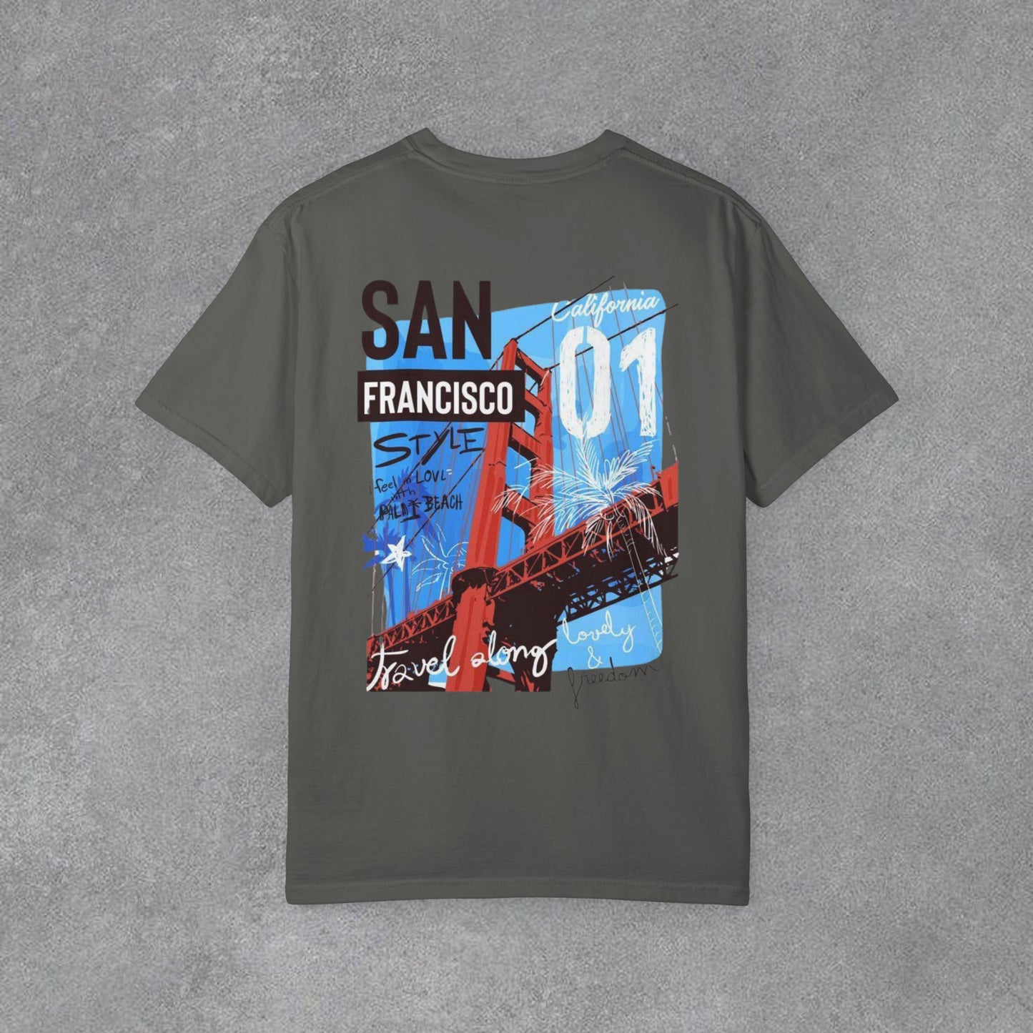 Copy of San Francisco Golden Gate Graphic T-shirt | Back Print Bridge Artwork