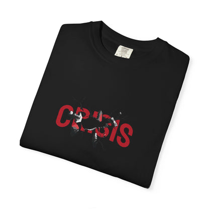 Copy of Vintage Comic Panel Graphic T-Shirt | Retro Crisis Text Tee | Garment Dyed Cotton Shirt | Streetwear Graphic Tee | Unisex Gift