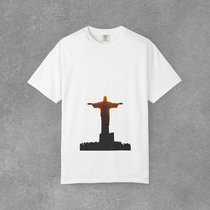 Copy of Rio Beach Scene T-Shirt | Christ the Redeemer Silhouette Tee