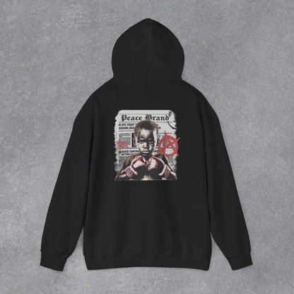 Boks Figürlü Streetwear Erkek Hoodie – Grafik Tasarım Sweatshirt