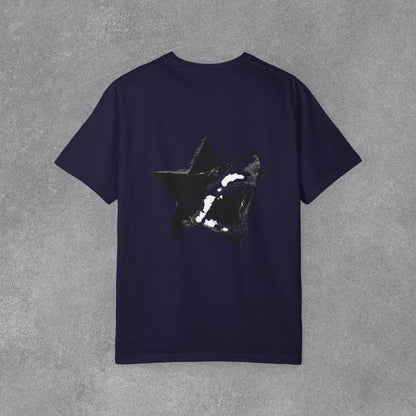 Copy of Skull Graphic T-Shirt | Gothic Tattoo Streetwear Tee | Vintage Washed Cotton Shirt | Shark Back Print | Unisex Graphic Tee