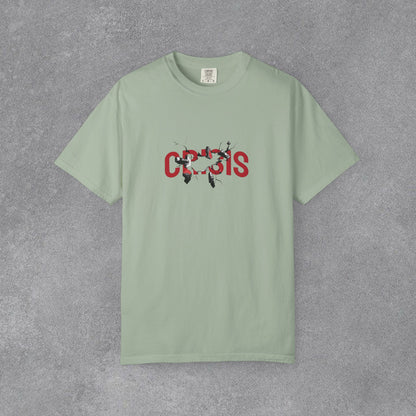 Copy of Vintage Comic Panel Graphic T-Shirt | Retro Crisis Text Tee | Garment Dyed Cotton Shirt | Streetwear Graphic Tee | Unisex Gift
