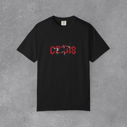 Copy of Vintage Comic Panel Graphic T-Shirt | Retro Crisis Text Tee | Garment Dyed Cotton Shirt | Streetwear Graphic Tee | Unisex Gift