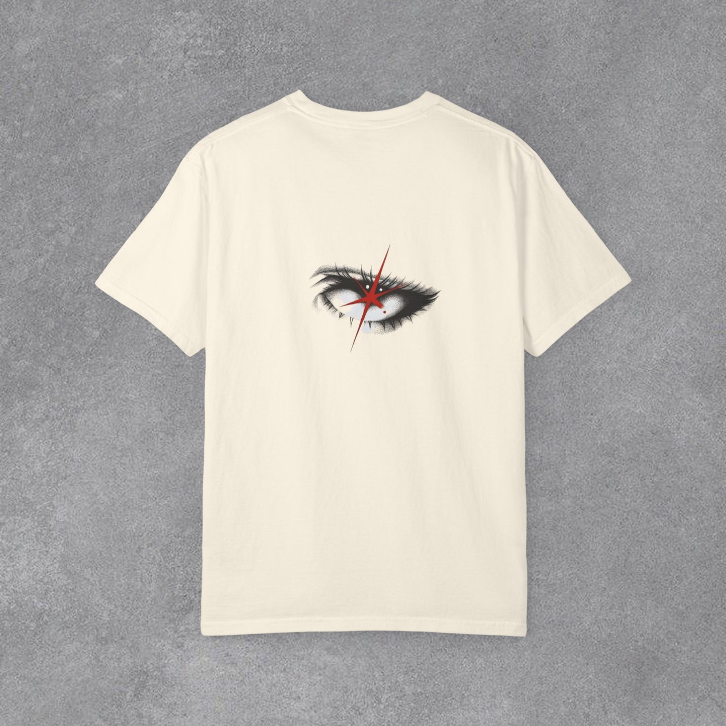 Copy of Lightning Face Graphic T-Shirt | Retro Pinup Eye Tee | Vintage Streetwear Shirt | Garment Dyed Cotton Tee | Unisex Graphic Shirt
