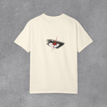 Copy of Lightning Face Graphic T-Shirt | Retro Pinup Eye Tee | Vintage Streetwear Shirt | Garment Dyed Cotton Tee | Unisex Graphic Shirt