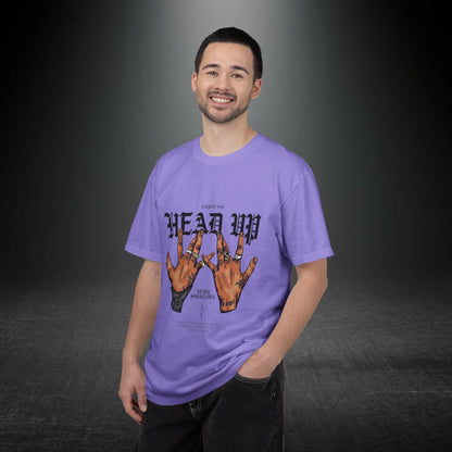 Copy of Head Up Hand Sign T-Shirt | Graffiti Bear Back Print, Streetwear Tee