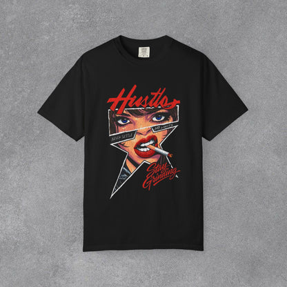Copy of Lightning Face Graphic T-Shirt | Retro Pinup Eye Tee | Vintage Streetwear Shirt | Garment Dyed Cotton Tee | Unisex Graphic Shirt