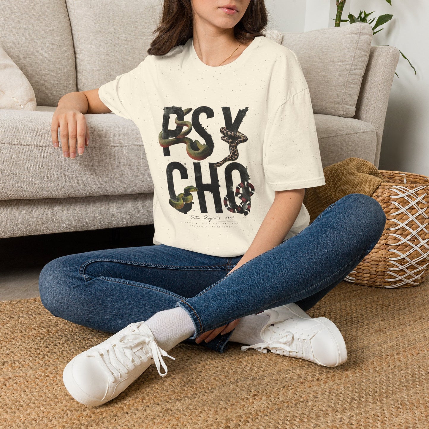 Copy of Psycho Snake Typography T-Shirt | Snake Lettering Tee