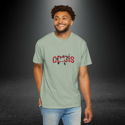 Copy of Vintage Comic Panel Graphic T-Shirt | Retro Crisis Text Tee | Garment Dyed Cotton Shirt | Streetwear Graphic Tee | Unisex Gift
