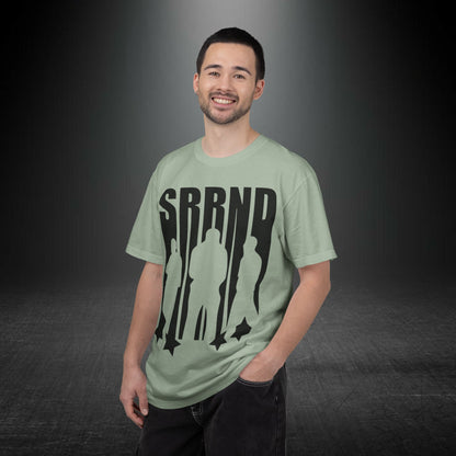 Copy of SRRND Silhouette Band Tee | Graphic T-Shirt with Blue Flame Back Design