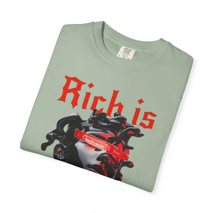 Copy of Medusa Graphic T-Shirt | Gothic Streetwear Tee | Praying Hands Graphic Shirt | Vintage Tattoo Style Tee | Unisex Garment Dyed Shirt