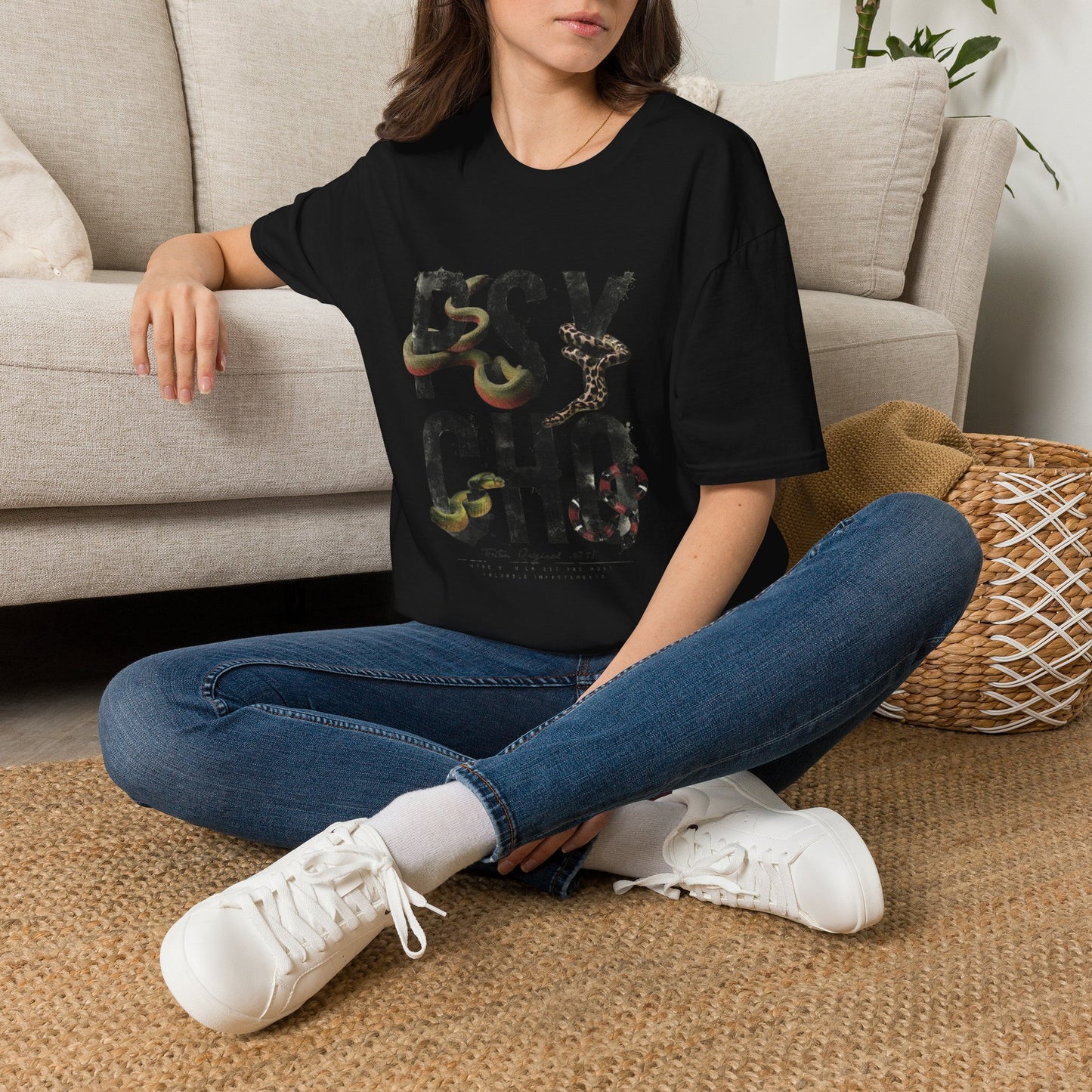 Copy of Psycho Snake Typography T-Shirt | Snake Lettering Tee