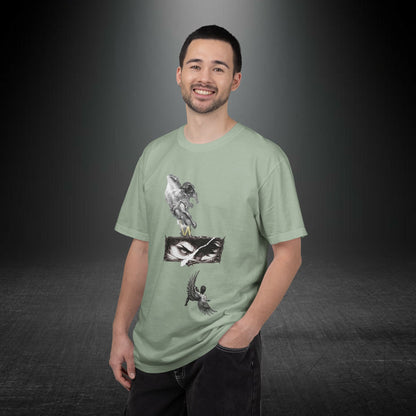 Copy of Angel Wings and Eyes T-Shirt | Graphic Tee with Angel Sketches