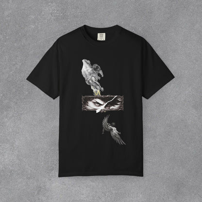 Copy of Angel Wings and Eyes T-Shirt | Graphic Tee with Angel Sketches