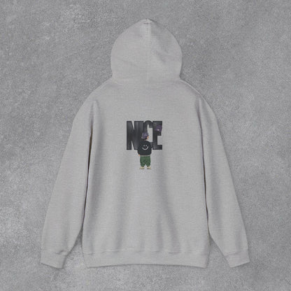 NICE Yazılı Grafik Baskılı Erkek Kapüşonlu Sweatshirt