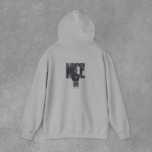 NICE Yazılı Grafik Baskılı Erkek Kapüşonlu Sweatshirt