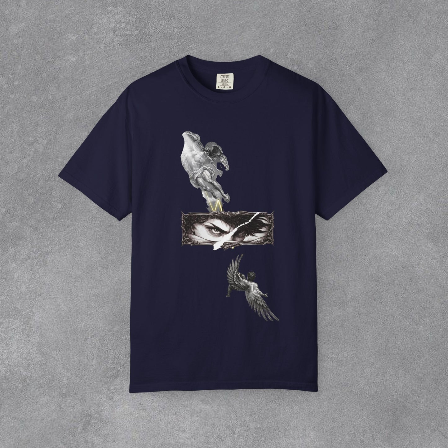 Copy of Angel Wings and Eyes T-Shirt | Graphic Tee with Angel Sketches