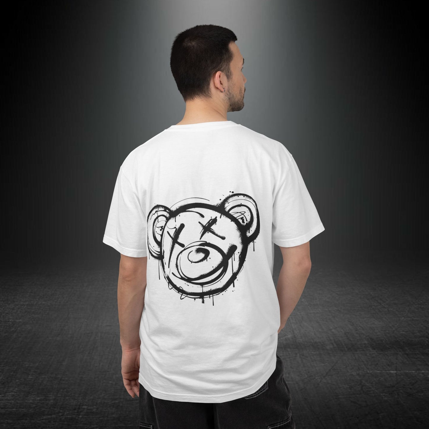 Copy of Head Up Hand Sign T-Shirt | Graffiti Bear Back Print, Streetwear Tee