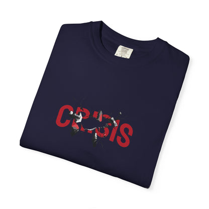 Copy of Vintage Comic Panel Graphic T-Shirt | Retro Crisis Text Tee | Garment Dyed Cotton Shirt | Streetwear Graphic Tee | Unisex Gift