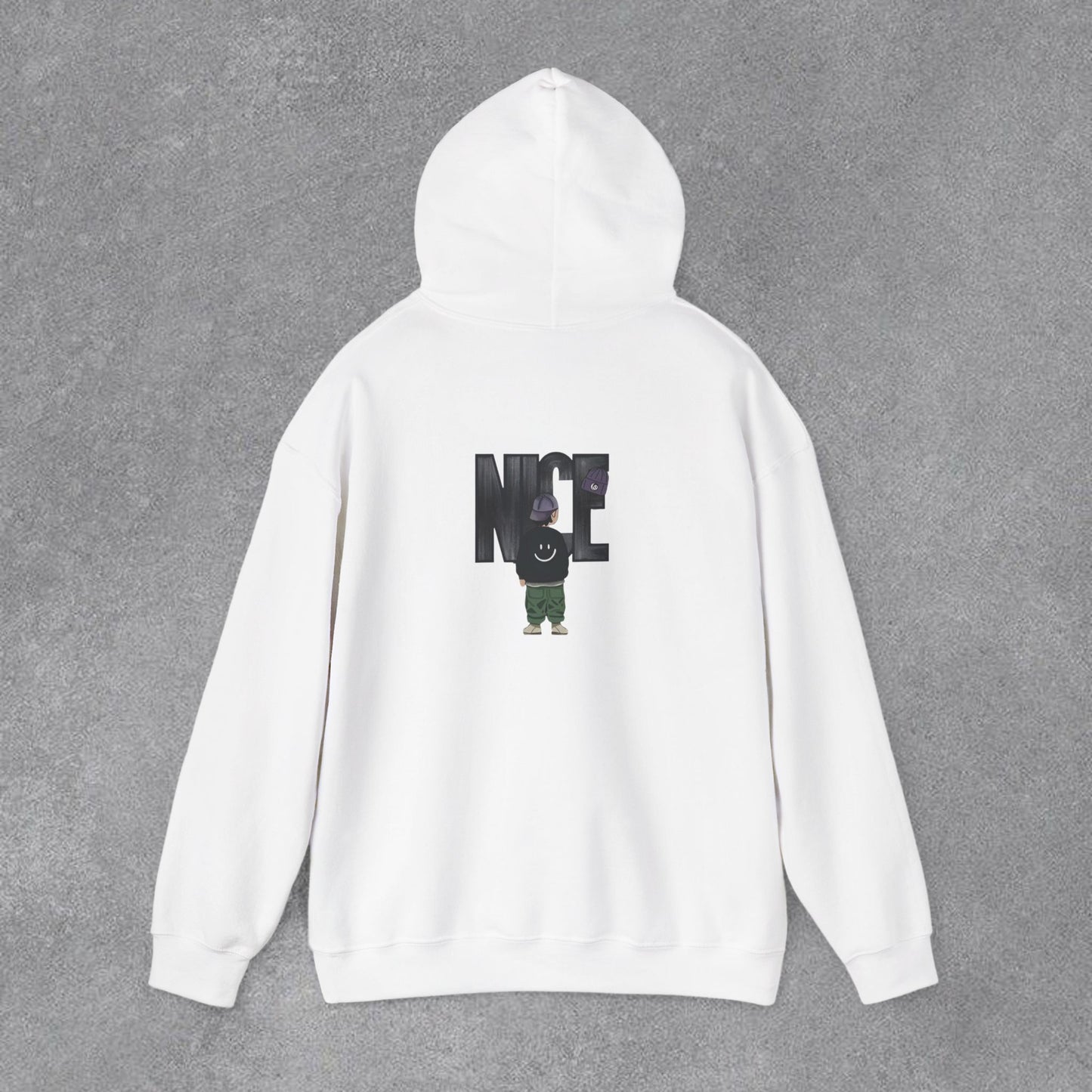 NICE Yazılı Grafik Baskılı Erkek Kapüşonlu Sweatshirt