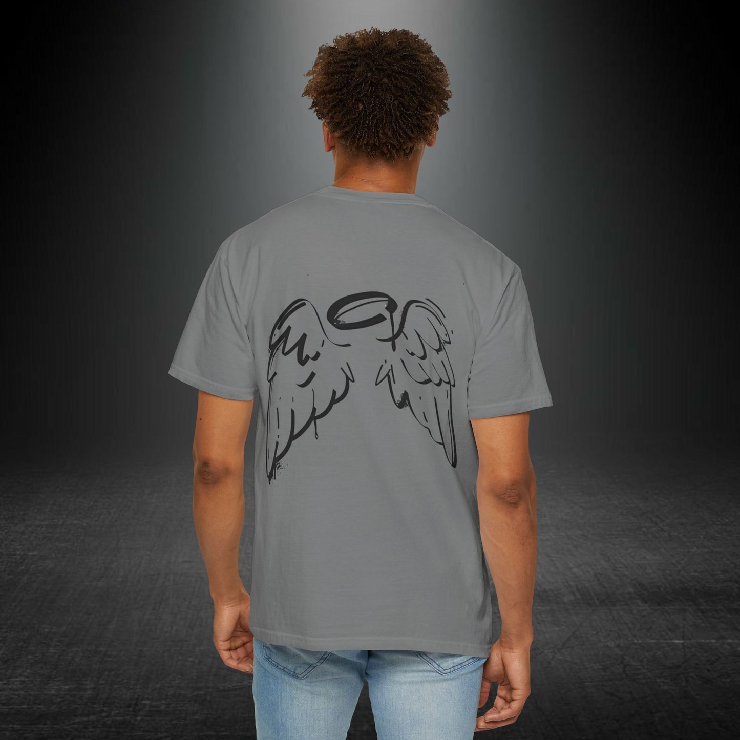Copy of Angel Wings and Eyes T-Shirt | Graphic Tee with Angel Sketches