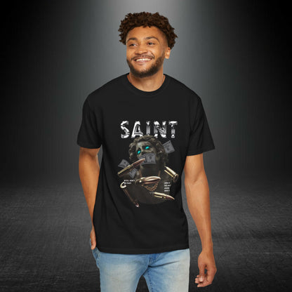 Copy of Skull Graphic T-Shirt | Gothic Tattoo Streetwear Tee | Vintage Washed Cotton Shirt | Shark Back Print | Unisex Graphic Tee