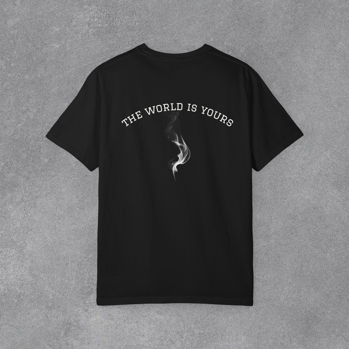 Copy of The World Is Yours smoke design T-Shirt | Scarface inspired movie portrait