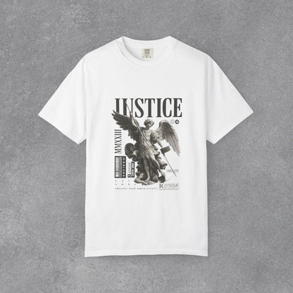 Copy of Justice Angel Illustration T-shirt | Dripping Crown Back Print