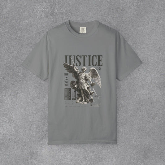 Copy of Justice Angel Illustration T-shirt | Dripping Crown Back Print