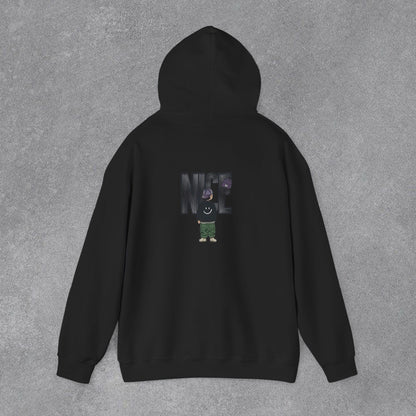 NICE Yazılı Grafik Baskılı Erkek Kapüşonlu Sweatshirt