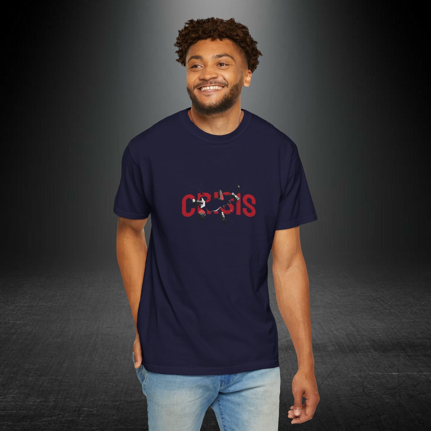 Copy of Vintage Comic Panel Graphic T-Shirt | Retro Crisis Text Tee | Garment Dyed Cotton Shirt | Streetwear Graphic Tee | Unisex Gift