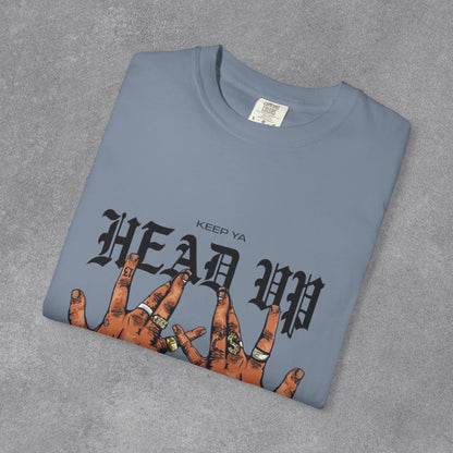 Copy of Head Up Hand Sign T-Shirt | Graffiti Bear Back Print, Streetwear Tee