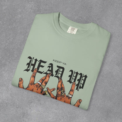 Copy of Head Up Hand Sign T-Shirt | Graffiti Bear Back Print, Streetwear Tee