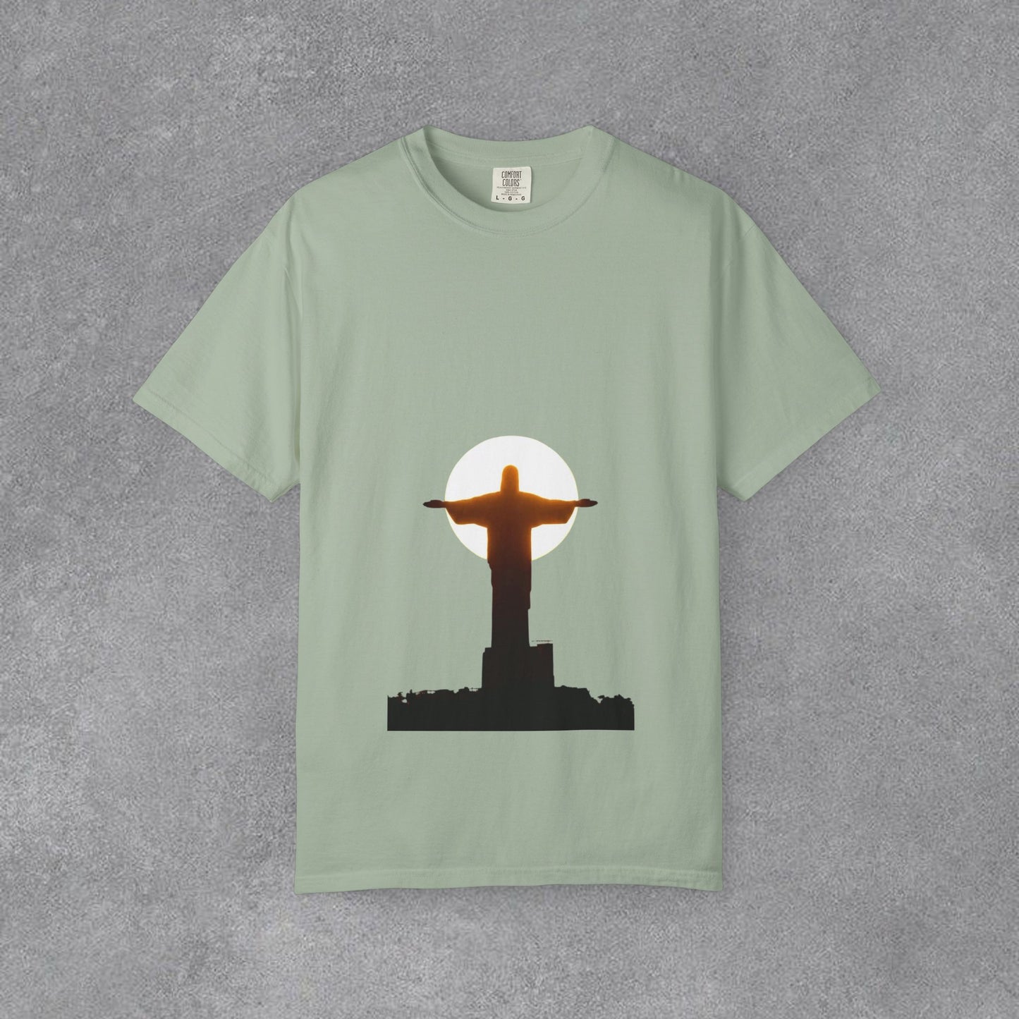 Copy of Rio Beach Scene T-Shirt | Christ the Redeemer Silhouette Tee