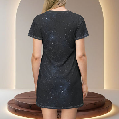 Copy of Galaxy Starfield T-Shirt Dress | Space Night Sky All-Over Print
