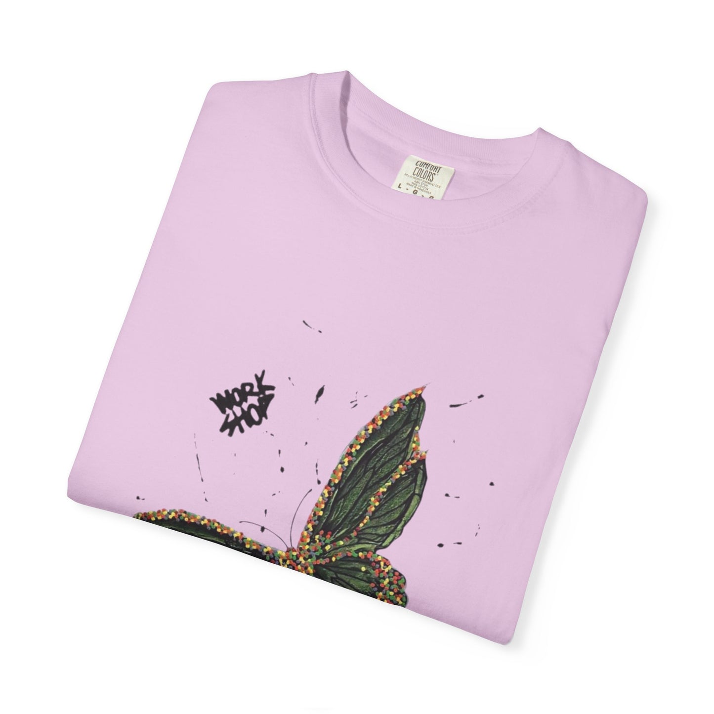 Butterfly Script Graphic T-Shirt – "About" Vintage Botanical Tee
