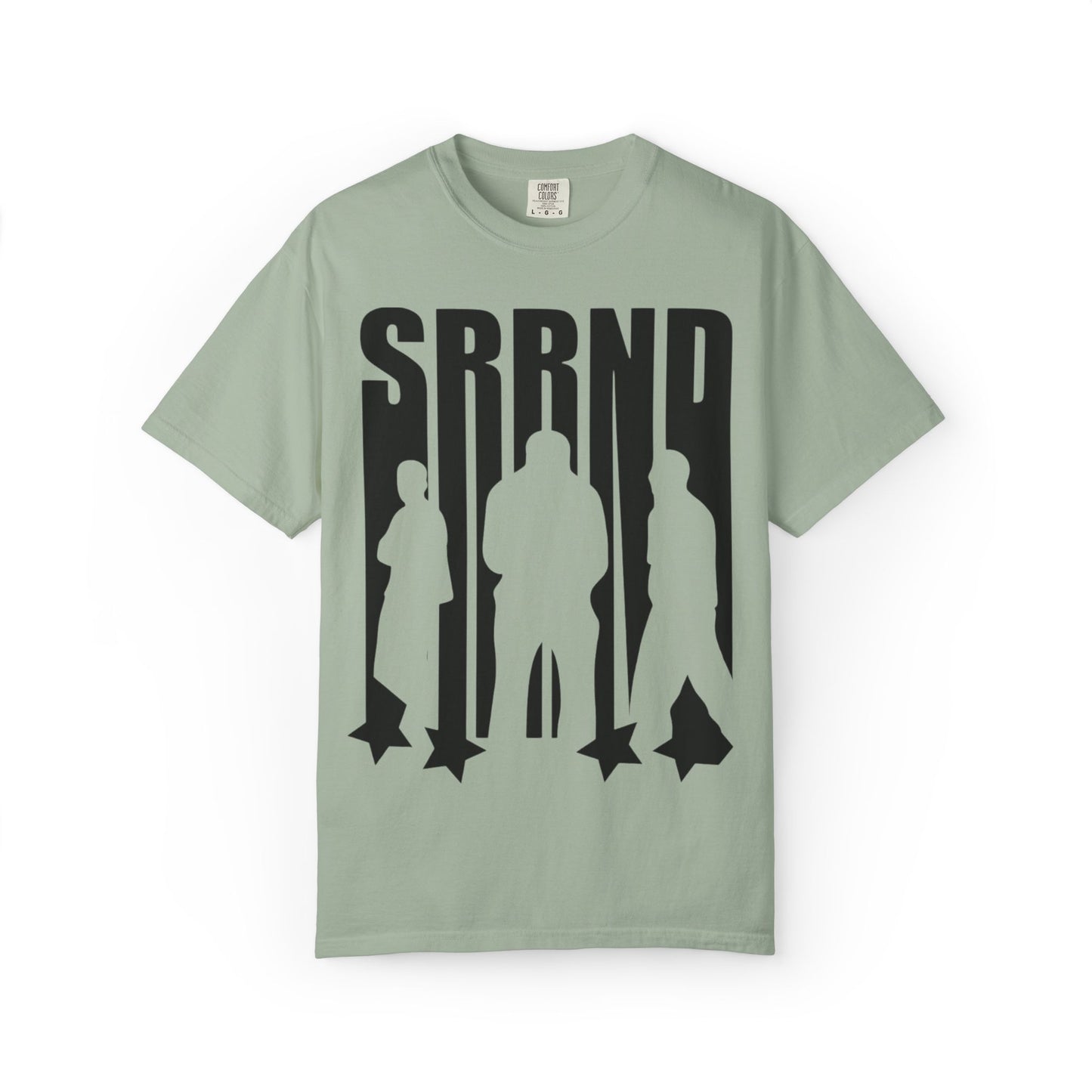 Copy of SRRND Silhouette Band Tee | Graphic T-Shirt with Blue Flame Back Design