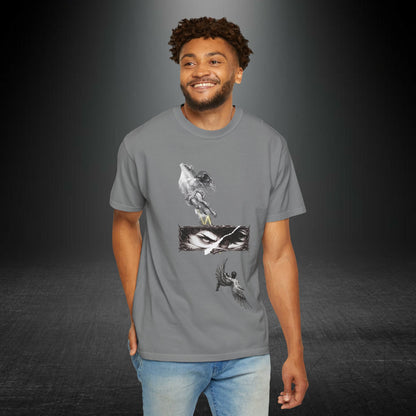 Copy of Angel Wings and Eyes T-Shirt | Graphic Tee with Angel Sketches