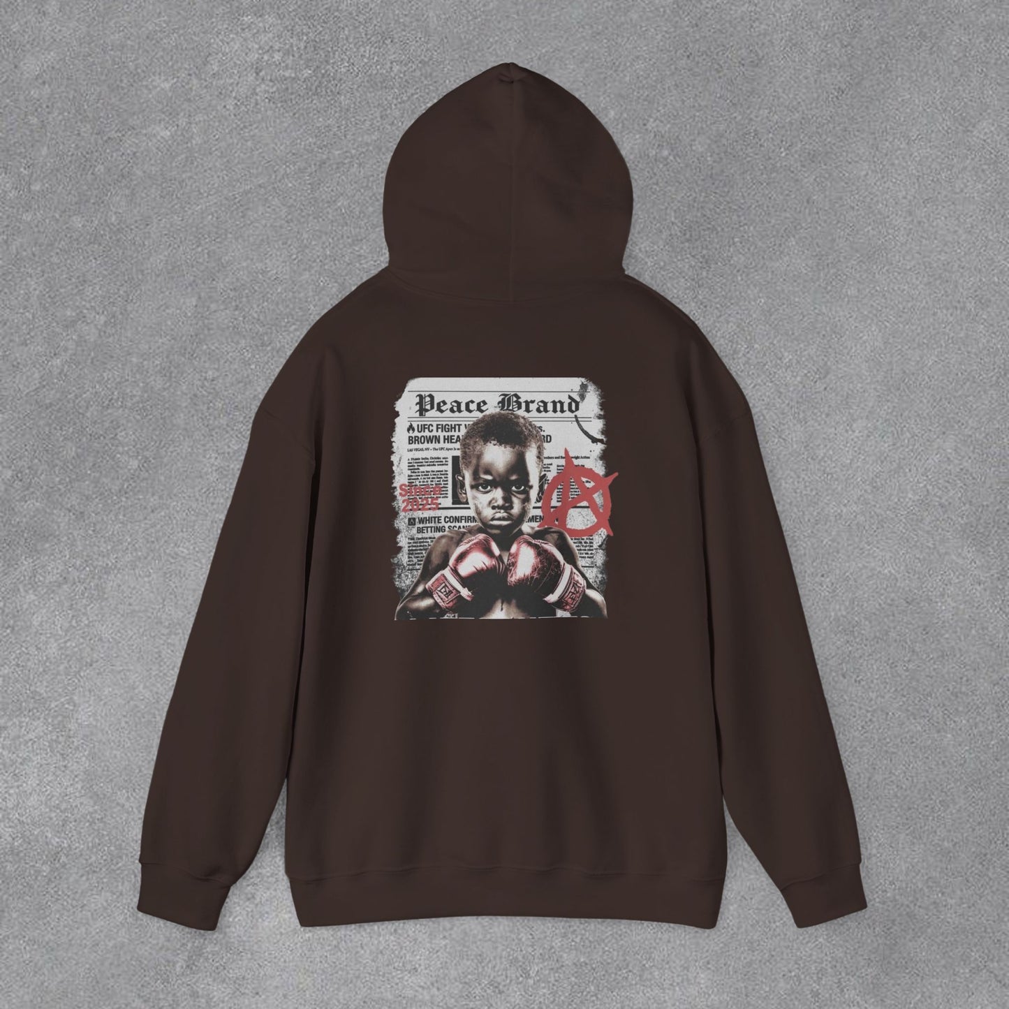 Boks Figürlü Streetwear Erkek Hoodie – Grafik Tasarım Sweatshirt