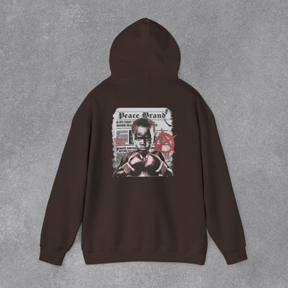 Boks Figürlü Streetwear Erkek Hoodie – Grafik Tasarım Sweatshirt