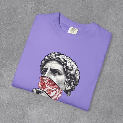 Copy of Sculpted Bust with Red Marble Band T-Shirt | Statue Art Tee