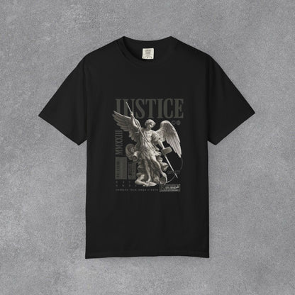 Copy of Justice Angel Illustration T-shirt | Dripping Crown Back Print