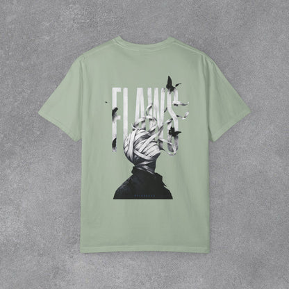 😎Grafik Baskılı Tişört — Karamsar Sürreal Portre Tasarımlı🥷